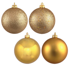 Load image into Gallery viewer, Vickerman 2.4" Gold 4 Finish Orn Asst 24/Box: Gold / Plastic / 2.4"