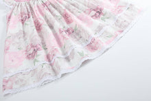 Load image into Gallery viewer, Rose Floral Print Bishop Dress: 3-6M