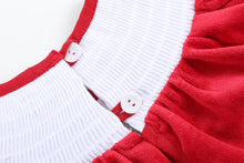 Load image into Gallery viewer, Red Velvet Christmas Smocked Dress and Bloomers Set: 6-12M