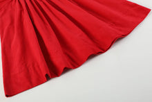 Load image into Gallery viewer, Red Velvet Christmas Smocked Bishop Dress: Red / 2T