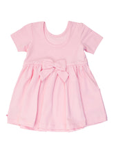 Load image into Gallery viewer, Girls Pink Short Sleeve Knit Twirl Dress: Pink / 5