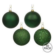 Load image into Gallery viewer, Vickerman 2.4" Emerald Green 4 Finish Orn Asst 60/: Emerald / Plastic / 2.4"