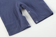 Load image into Gallery viewer, Navy Blue Santa Smocked Overalls: 12-18M