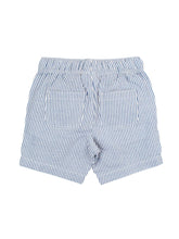 Load image into Gallery viewer, Boys Classic Blue Seersucker Pull-on Shorts: Blue / 2T
