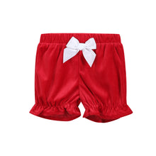 Load image into Gallery viewer, Red Velvet Christmas Smocked Dress and Bloomers Set: 6-12M
