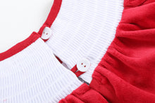 Load image into Gallery viewer, Red Velvet Christmas Smocked Dress and Bloomers Set: 6-12M
