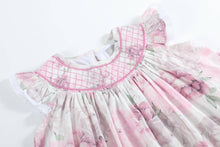 Load image into Gallery viewer, Rose Floral Print Bishop Dress: 3-6M
