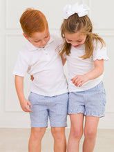 Load image into Gallery viewer, Boys Classic Blue Seersucker Pull-on Shorts: Blue / 2T
