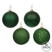 Load image into Gallery viewer, Vickerman 2.4&quot; Emerald Green 4 Finish Orn Asst 60/: Emerald / Plastic / 2.4&quot;
