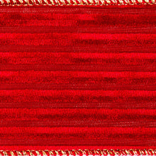 Load image into Gallery viewer, Vickerman 2.5&quot; x 10 Yards Red Stripe Gold Back Ribbon: Red / Polyester 70% Metallic 30%, wire, top: w / 2.5&quot; x 10 yd
