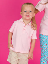 Load image into Gallery viewer, Boys Pink Pique Short Sleeve Polo Shirt: Pink / 2T
