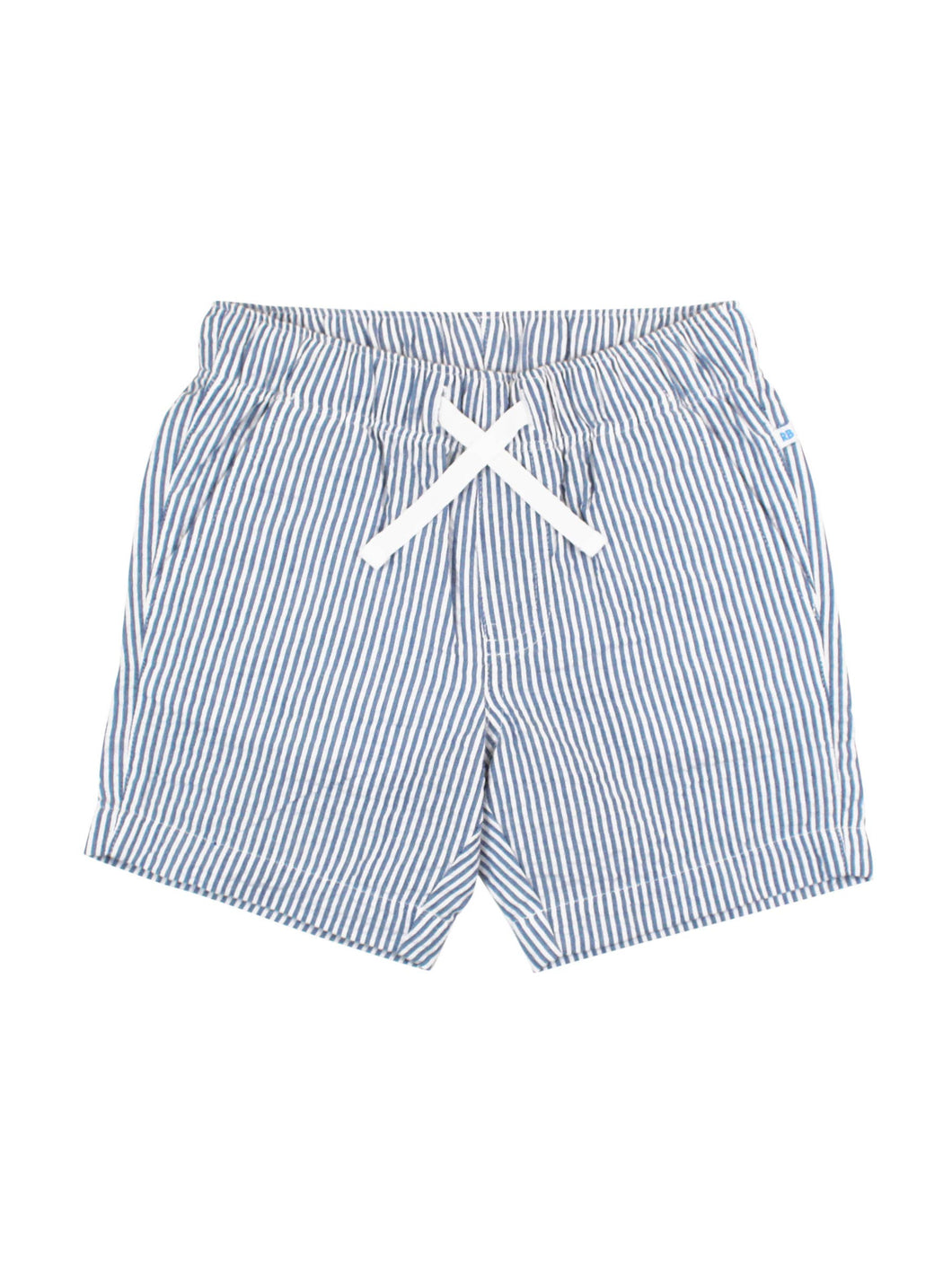 Boys Classic Blue Seersucker Pull-on Shorts: Blue / 2T