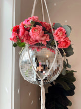 Load image into Gallery viewer, 10&quot; Disco Planter with Macrame
